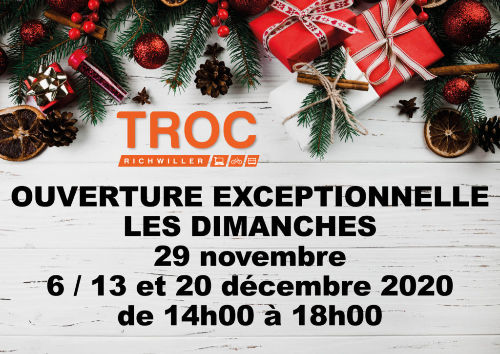 Le magasin sera ouvert dès demain, samedi 28 novembre 2020 de 9h30 à 18h? Ouverture exceptionnelle les 4 dimanches avant Noël de 14h à 18h. Toute l'équipe a hâte de vous retrouver, à très bientôt !