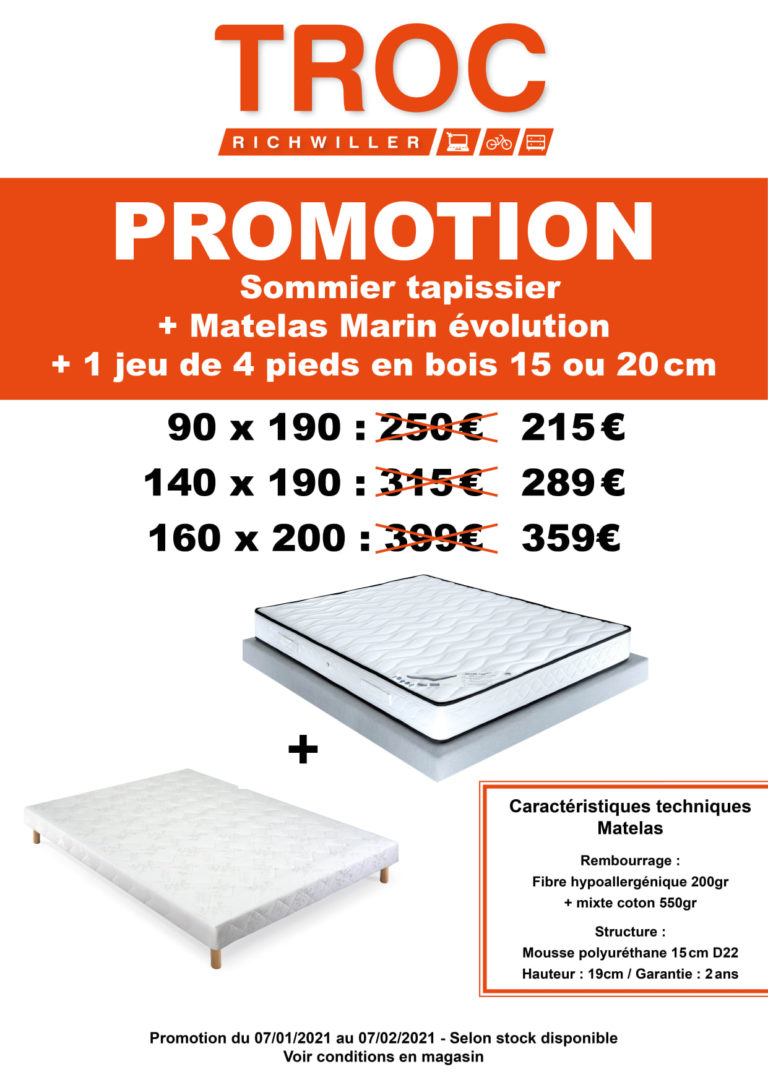 De nouvelles dimensions sont en PROMO et en STOCK. Profitez-en jusqu'au 07/02/2021 !