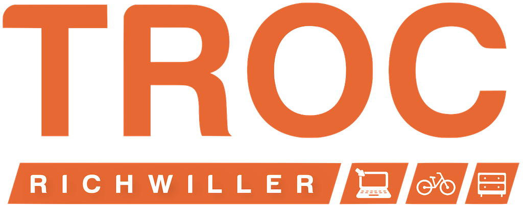 logo troc richwiller, Achat cash, dépôt-vente meubles, literie, vide-maison à 68 Richwiller